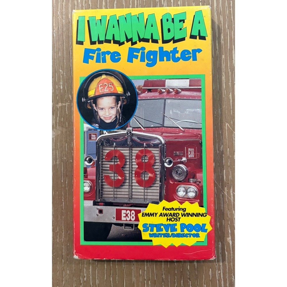 Vintage I Wanna Be A Fire Fighter VHS 1995 Steve Pool Kids Educational Tape